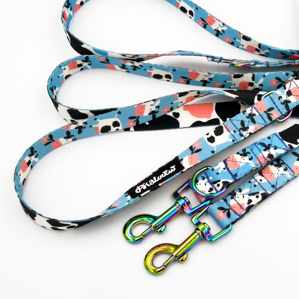 Hundeleine Spotted Cow Psiakrew Breite 2 cm, Holo Karabinerhaken 6 cm