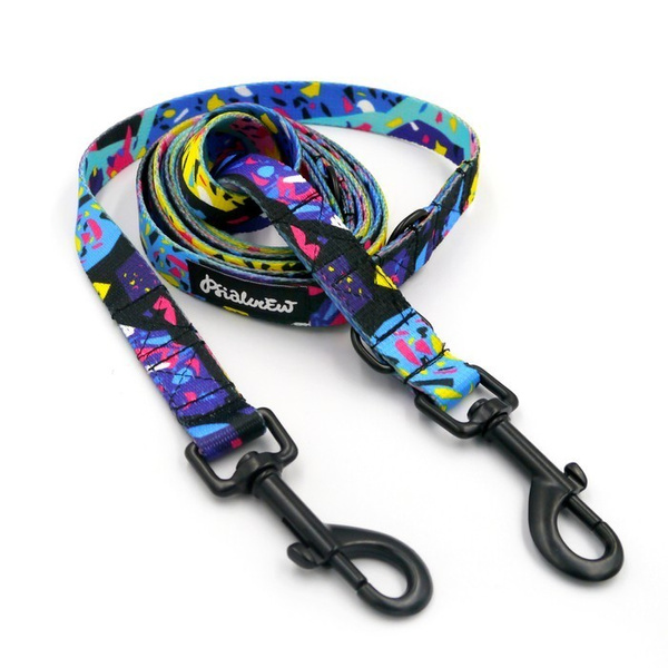 Long Dog Leash Terrazzo width 2 cm (0.78")  wide, , black snap hook