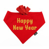 Red Bandana with glitter gold lettering Happy New Year Psiakrew