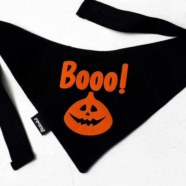 Halloween Dog Bandana with Name – Pumpkin Psiakrew, black bandana scarf