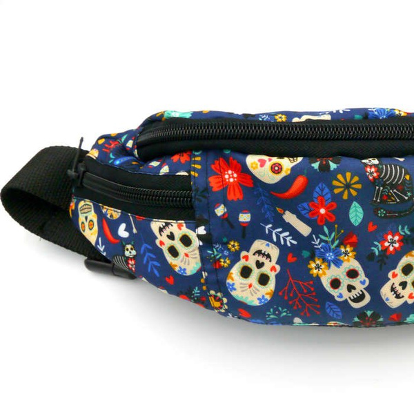 Fanny Pack Hip Bag, Bum Bag Psiakrew Día de los Muertos