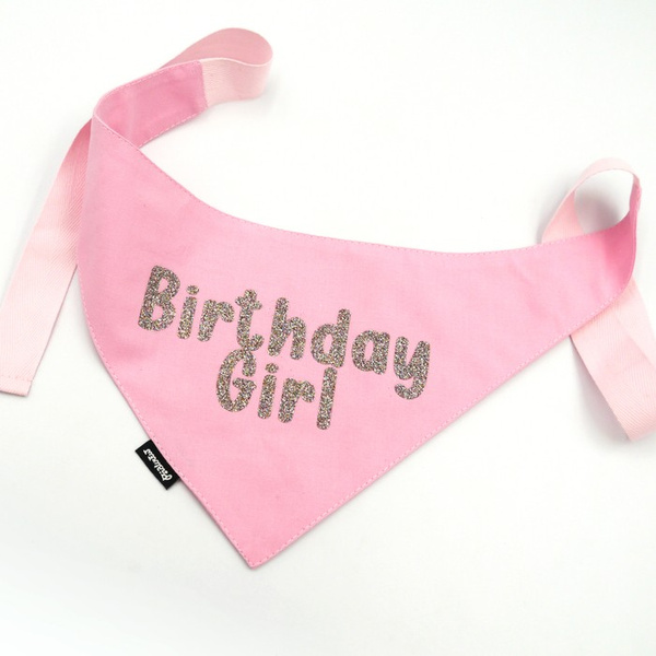 Bandana with the name of the Dog Psiakrew, personalized tied handkerchief, pink bandana scarf