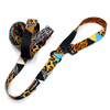 Dog Leash Wild Animals width 2.5 cm, 1"  wide, big black snap hook