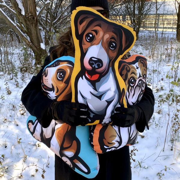 Beagle Dog Decorative Pillow Cushion Stuffed Doggy cuddly mascot