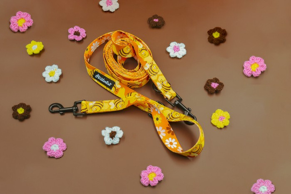 Dog Leash Busy Bees snap hook black 8cm