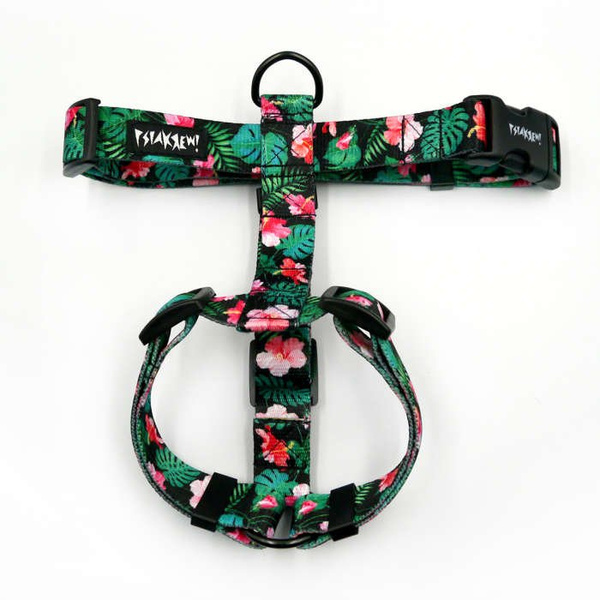 Harness for Dog, Model Tropical Monstera Guard Harness