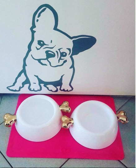 Wandtattoo Hund Frenchie Melancholie Wanddekoration für ein Kinderzimmer für einen Hundeliebhaber