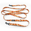 Long Dog Leash Cinnamon Gingerbread Psiakrew width 2 cm (0.78"), black snap hook 6 cm
