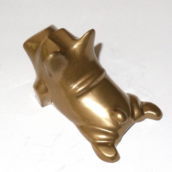 Sculpture French Bulldog Gold Yoga