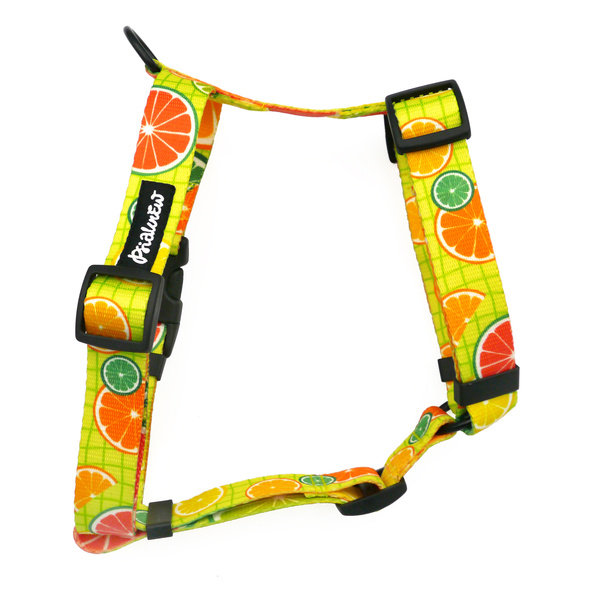 Dog Harness Guard “Lemonade” by Psiakrew – 2.5 cm, Black Hardware