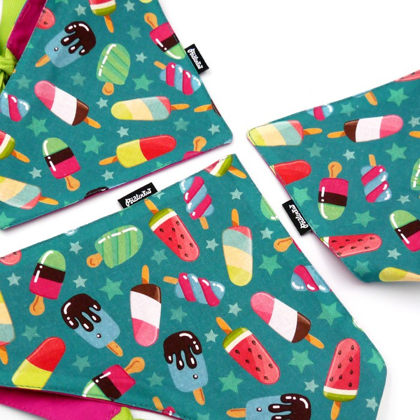 Dog Bandana Ice Ice Baby Psiakrew handkerchief style to tie around your pet’s neck
