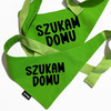 Green Personalized Dog Bandana, Your Logo Graphic, Tied Handkerchief, Scarf Psiakrew