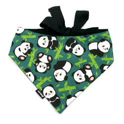 Dog Bandana Bamboo Panda Psiakrew handkerchief style to tie around your pet’s neck