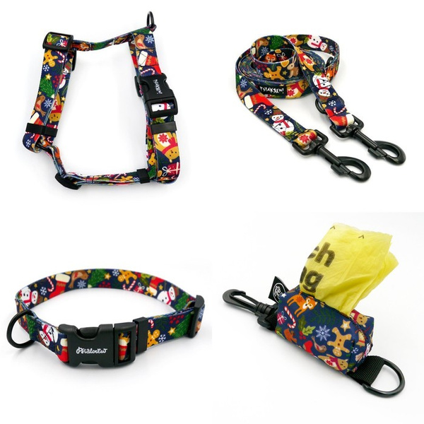 ACCESSORY KIT. Big dog. Winter is Coming Psiakrew Series; Collar, Harness, Leash, Pouch