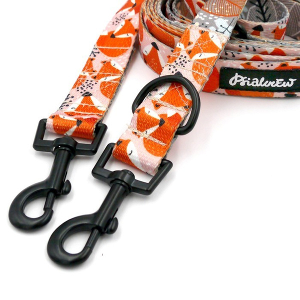 Dog Leash Foxy Lady width 2.5 cm, 1"  wide, snap hook black 6cm