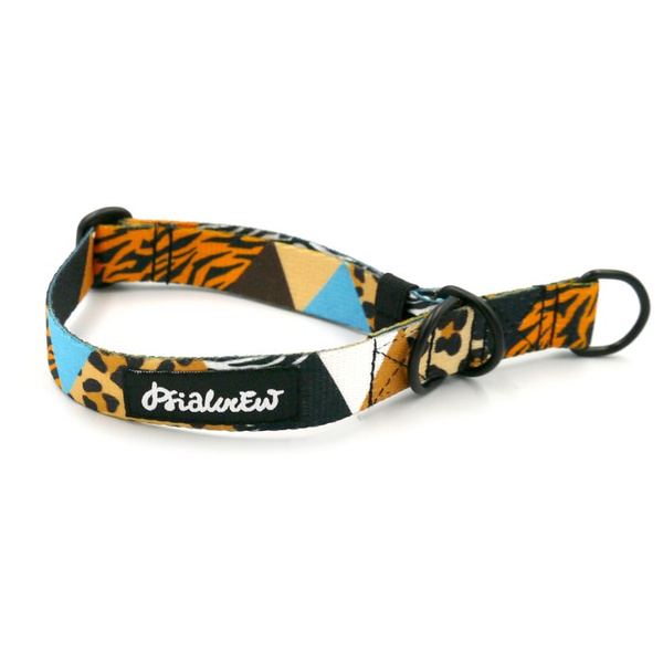 Half-Choke-Halsband Wild Animals, 2 cm breit, für kleine Hunde, schwarze Accessoires