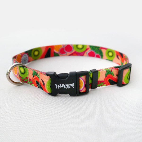 Dog Collar Psiakrew Tutti Frutti, 2 cm 0.78"  wide, for smaller dogs