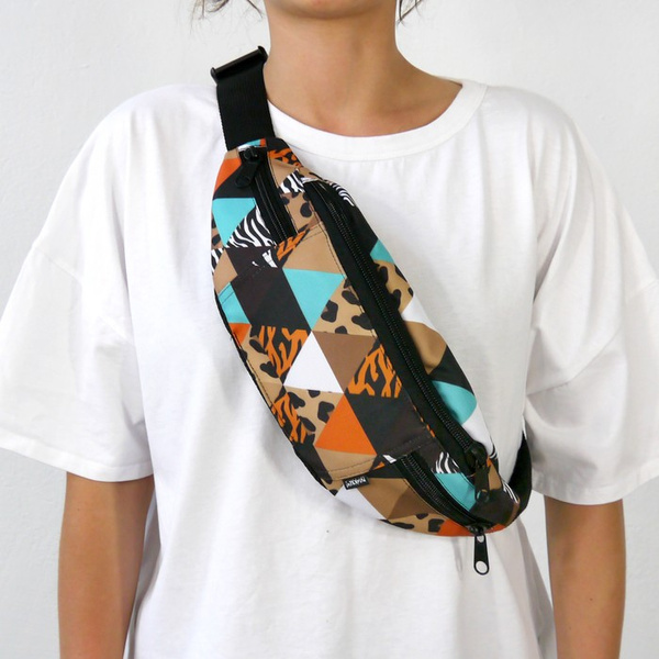 Fanny Pack Hip Bag, Bum Bag Psiakrew, animal pattern Wild Animals