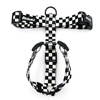 Hundegeschirr, Checker Psiakrew, mittlere und größere Hunde, 2,5 cm Gurtband, schwarze Beschläge