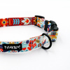 Dog Collar Psiakrew Winter Folk 2.5 cm, 1"  wide, black extras