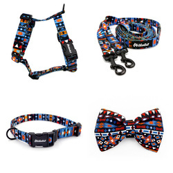 ACCESSORY KIT. Small dog. Sorry Winnetou Psiakrew Series; Collar, Harness, Leash, Bow tie