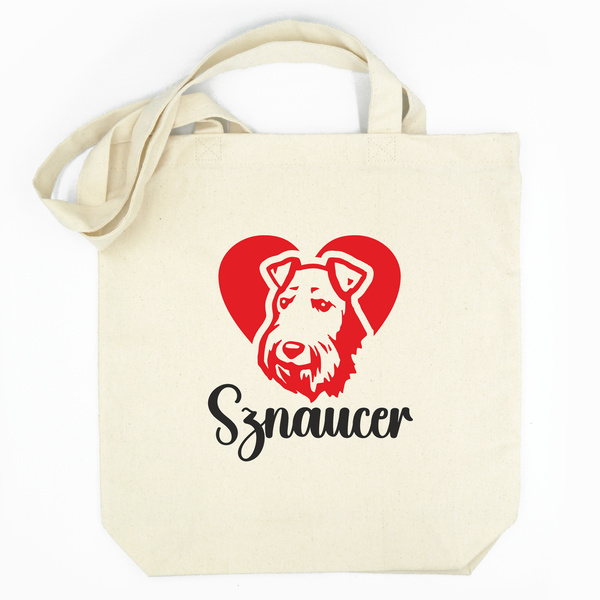Personalisierte Baumwolltasche Psiakrew Schnauzer Hund + Wunschtext