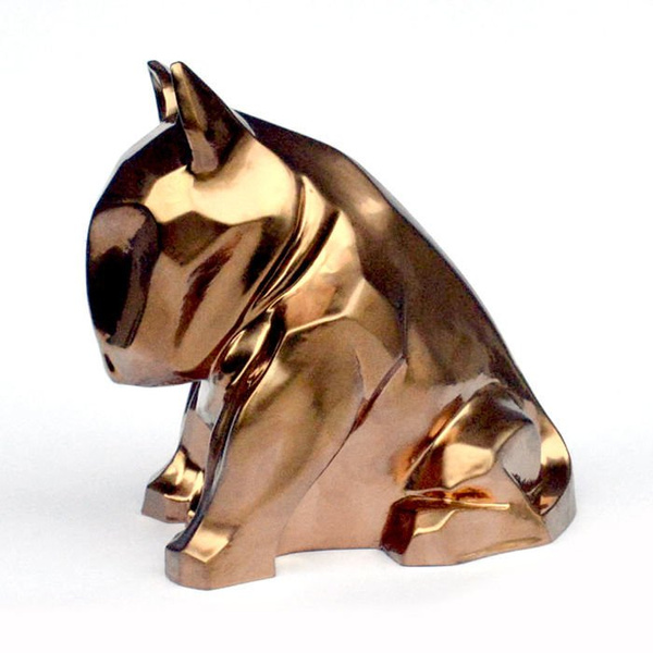 Rzeźba Złoty Pies Bull Terrier Bling Bling!