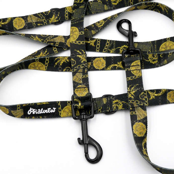 Long Dog Leash Donatella width 2 cm (0.78") wide, , black snap hook