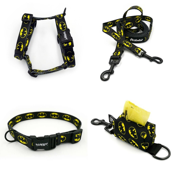 ACCESSORY KIT. Small dog. BatDog Psiakrew Series; Collar, Harness, Leash, Pouch