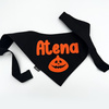 Halloween-Hundebandana mit Namen – Kürbis Psiakrew