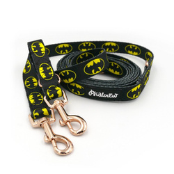 Hundeleine Batdog Psiakrew Breite 2 cm, Roségold Karabinerhaken 6 cm