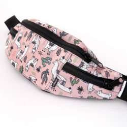 Fanny Pack Hip Bag, Bum Bag Psiakrew, Pink Llama Alpaca