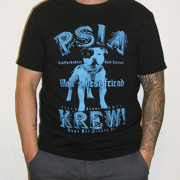 Psiakrew-T-Shirt für Herren Man's Best Friend Staffordshire Bull Terrier