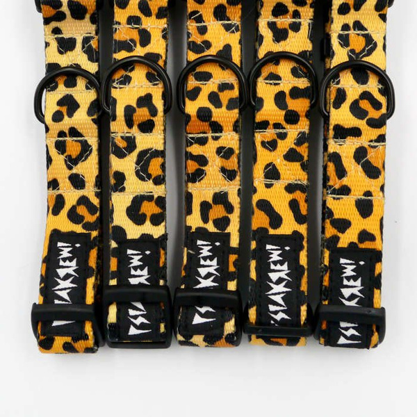 Obroża dla Psa Regulowana Tarzan, wąska 2 cm, dla mniejszych psów i szczeniaków, czarne okucia