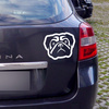 Pug Psiakrew dog car sticker for dark car bodies