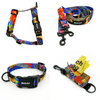 ACCESSORY KIT. Medium dog. Colorful Thicket Psiakrew Series; Collar, Harness, Leash, Pouch