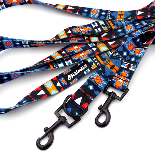 Dog Leash Sorry Winnetou Psiakrew width 2.5 cm, 1" wide, snap hook black 6cm