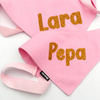 Bandana z imieniem Psa Psiakrew, personalizowana wiązana chusteczka, różowa bandana apaszka