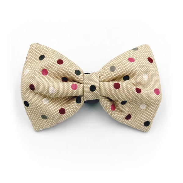 Beige Dog Bow Tie Mimi, Pet Bow Tie, Bowtie, Collar Attachment