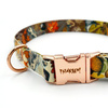 Dog Collar Psiakrew Forest Treasures 2.5 cm, 1"  wide, pink gold clip