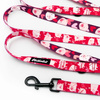 Hundeleine, lang, abnehmbar, verstellbar Piggy in Love Psiakrew, Breite 2 cm, Karabiner schwarz 7 cm