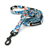 Walking leash for Dog Spotted Cow Psiakrew, width 2 cm, black snap hook 6 cm