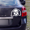 Shih Tzu Psiakrew dog car sticker for dark car bodies