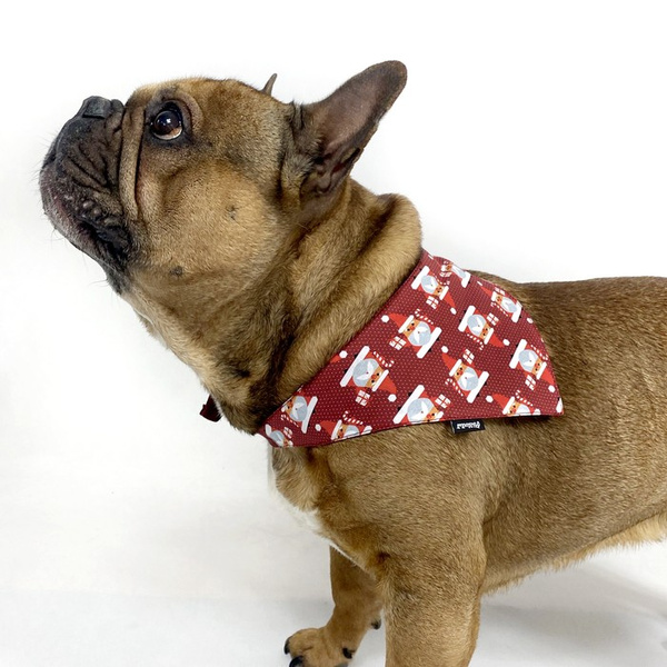 Premium Hundehalstuch-Weihnachtsmänner-Taschentuch zum Binden um den Hals Ihres Haustieres, Burgund