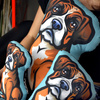Boxer Dog Decorative Pillow Cushion Stuffed Doggy cuddly mascot