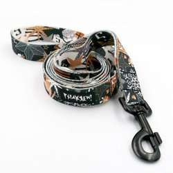 Dog Leash Deer Calls width 2.5 cm, 1"  wide, big black snap hook 8 cm