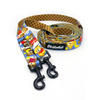 Long Dog Leash Teddy Bear Psiakrew width 2 cm (0.78"), black snap hook 6 cm