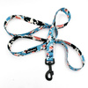 Dog Leash Spotted Cow width 2.5 cm, 1"  wide, big black snap hook 8 cm