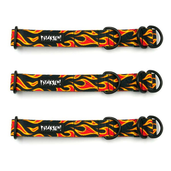 Half-choke collar Dog On Fire, 2.5 cm wide, medium and big dogs, black extras