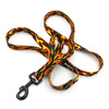 Dog Leash Dog On Fire width 2.5 cm, 1"  wide, big black snap hook 8 cm